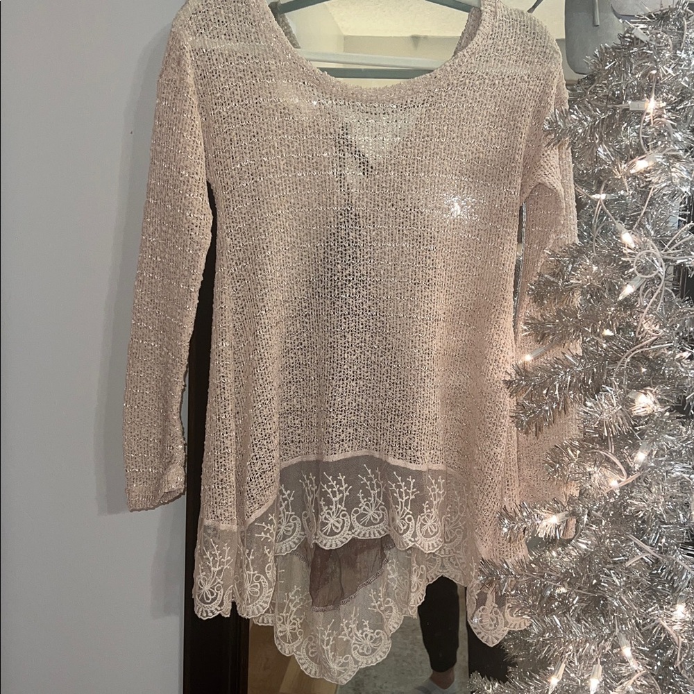 Elegant Lace Hem Top